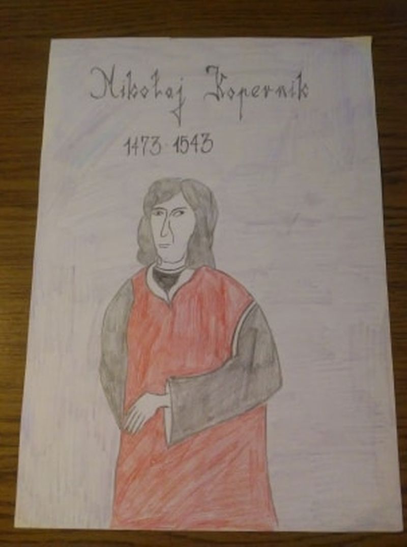 Portret Mikołaja Kopernika autorstwa Leny Kozłowskiej